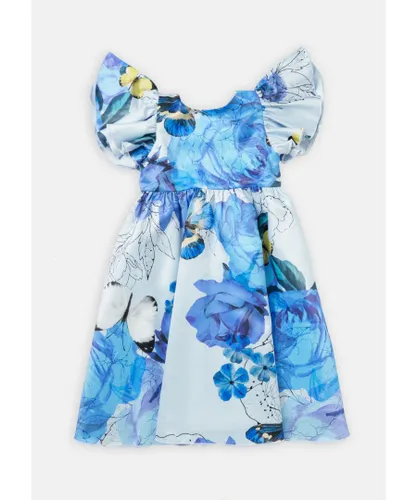 Angel & Rocket Girls Jasmine Floral Dress - Blue