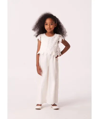 Angel & Rocket Girls Lucy Lace Top Jumpsuit - Ivory