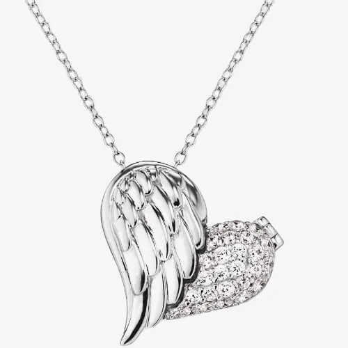 Angel Whisperer Silver With Love Locket Necklace ERN-WITHLOVE-02-ZI