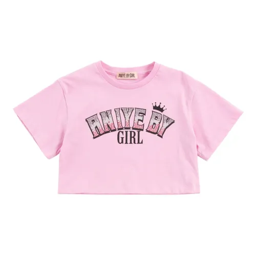 Aniye By , Short Sleeve T-Shirt ,Pink female, Sizes: