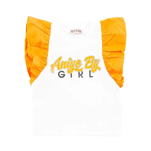 Aniye By , Short Sleeve T-Shirt ,White female, Sizes: