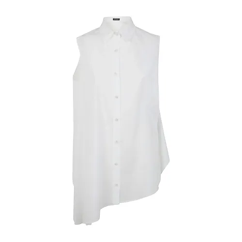 Ann Demeulemeester , Asymmetrical Oversized White Cotton Shirt ,White female, Sizes: