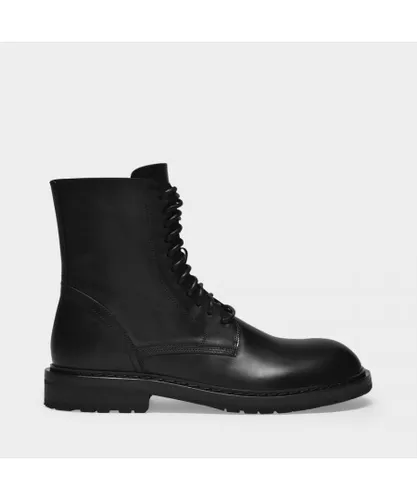 Ann Demeulemeester Mens Danny Ankle Boots in Black Leather