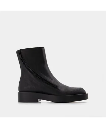 Ann Demeulemeester Mens Ernest Ankle Boots in Black Leather