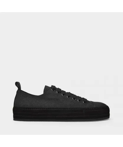 Ann Demeulemeester Mens Gert Sneakers in Grey Leather