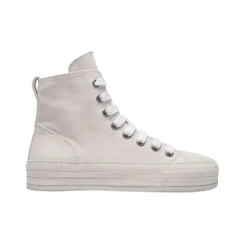 Ann Demeulemeester , White Leather Raven High Top Sneakers ,White female, Sizes: