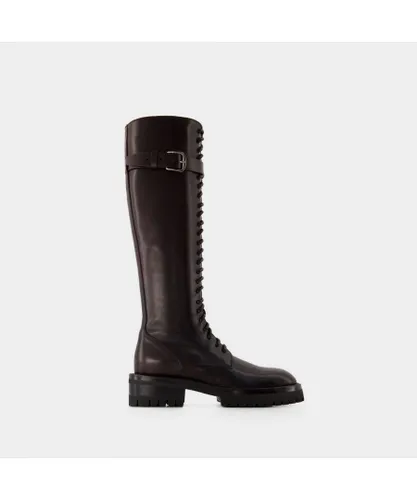 Ann Demeulemeester Womens Lijsbet Boots - - Leather - Burgundy
