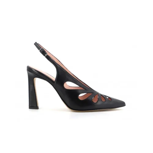 Anna F. , Leather Decollete with 90mm Heel ,Black female, Sizes: