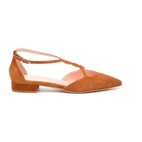 Anna F. , Womens Shoes Ballerinas Marrone Aw23 ,Brown female, Sizes: