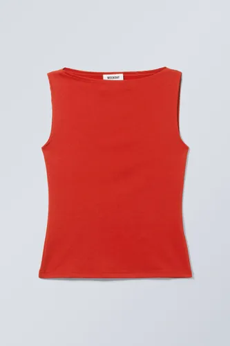 Annie Boatneck Sleeveless top - Red