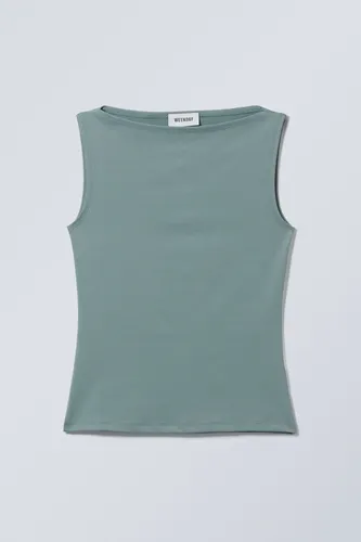 Annie Boatneck Sleeveless top - Turquoise