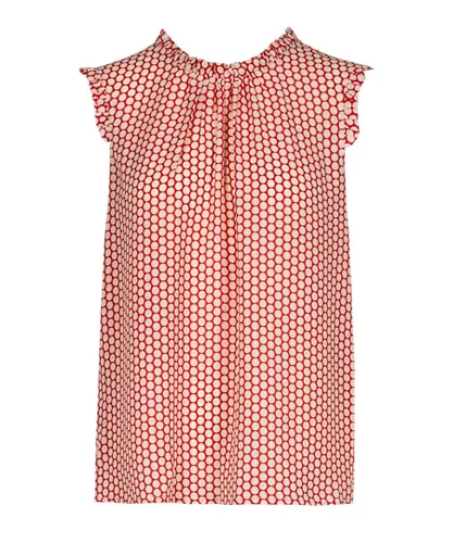 Anonyme Designers Womens Red Dots Timea Top 2Xl