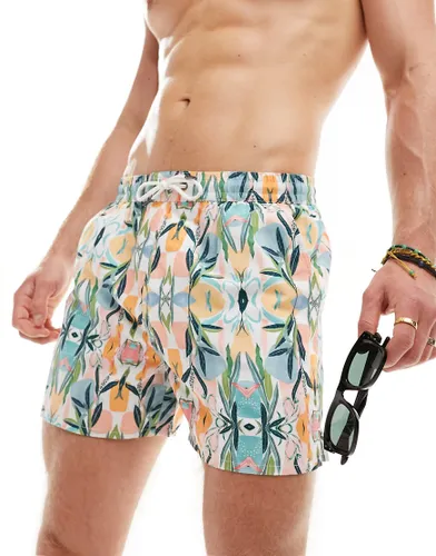 Another Influence swim shorts co ord in pastel fruit print-Multi