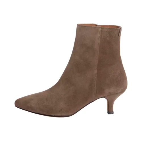 Anthology Paris , Elevate Your Style with Suede Ankle Boots ,Beige female, Sizes: