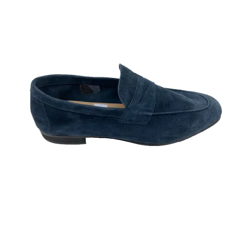 Antica Cuoieria , Antica Cuoieria Flat shoes Blue ,Blue male, Sizes: