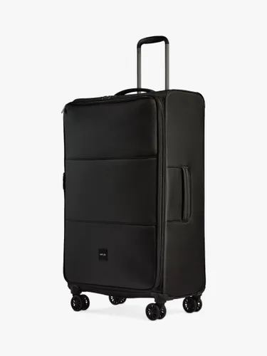 Antler Icon Stripe 4-Wheel 78cm Large Expandable Suitcase - Black - Unisex