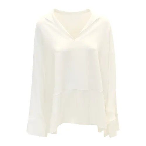 Antonelli Firenze , White Silk Alfonso Shirt ,White female, Sizes: