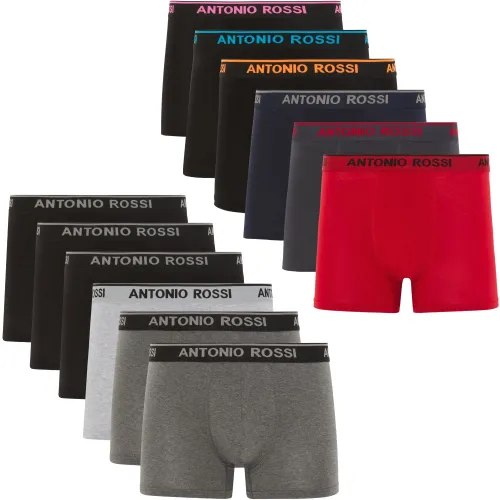 ANTONIO ROSSI (12-Pack) Men's Fitted Boxer Hipsters - Mens