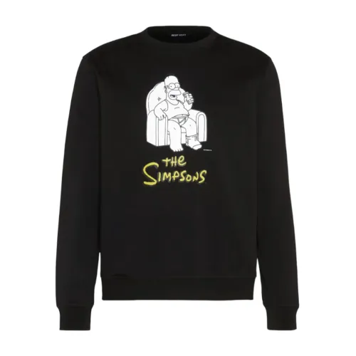 Antony Morato , Black Homer Simpson Sweatshirt ,Black male, Sizes: