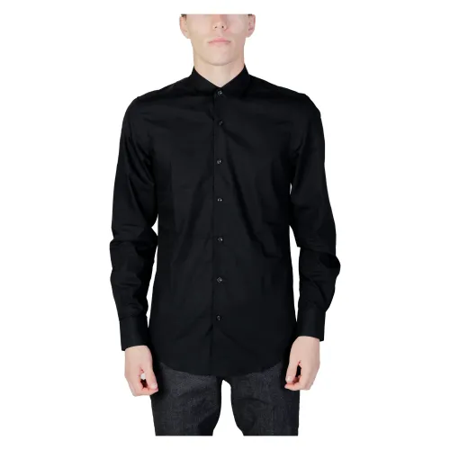 Antony Morato , Long Sleeve Cotton Shirt Collection ,Black male, Sizes: