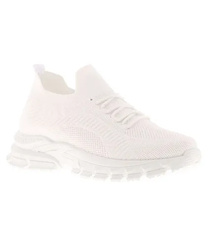 Apache Billy Womens Chunky Trainers white Textile