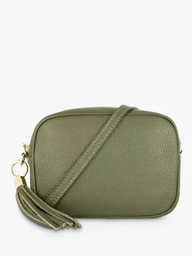 Apatchy Leather Crossbody Bag - Olive Green - Female