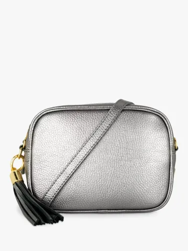 Apatchy Leather Crossbody Bag - Pewter - Female