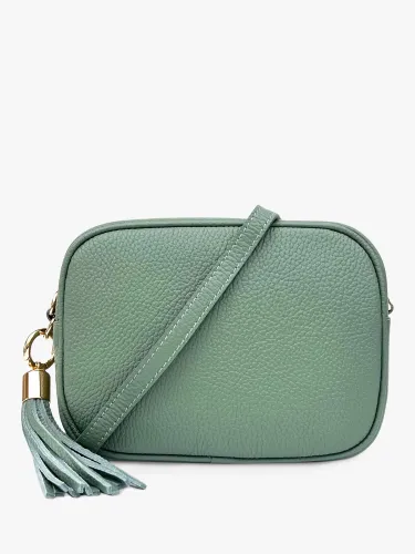 Apatchy Leather Crossbody Bag - Pistachio - Female
