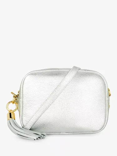 Apatchy Leather Crossbody Bag - Silver - Female
