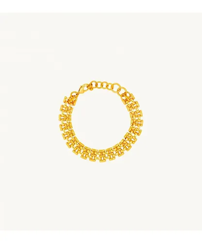 Apatchy London Womens Gold Mesh Bracelet Gold Plated - One Size