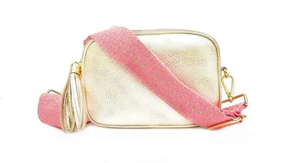 Apatchy London Women's Leather Gold Tassel Crossbody bag