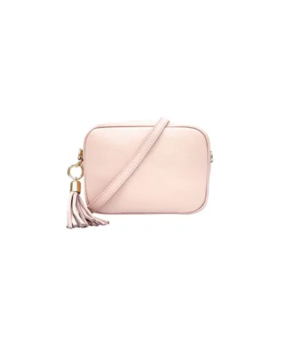 Apatchy London Womens Pale Pink Leather Crossbody Bag - One Size