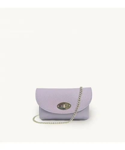 Apatchy London Womens The Mila Lilac Leather Phone Bag - One Size