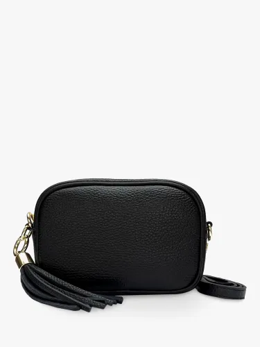 Apatchy The Mini Tassel Leather Crossbody Phone Bag - Black - Female