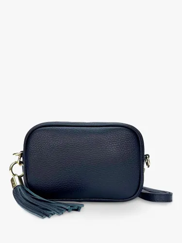 Apatchy The Mini Tassel Leather Crossbody Phone Bag - Navy - Female