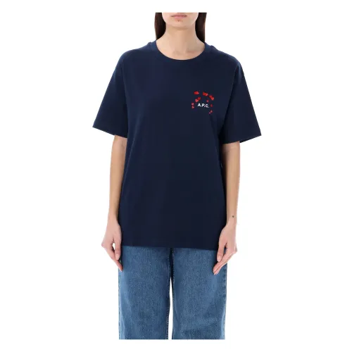 A.p.c. , AMO T-Shirt ,Blue female, Sizes: