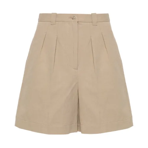 A.p.c. , Beige Nola Shorts ,Beige female, Sizes: