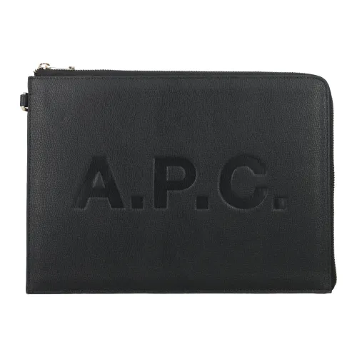 A.p.c. , Black Leather Tablet Bag ,Black female, Sizes: ONE SIZE