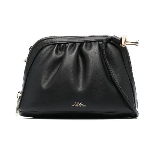 A.p.c. , Black Ninon Leather Shoulder Bag ,Black female, Sizes: ONE SIZE