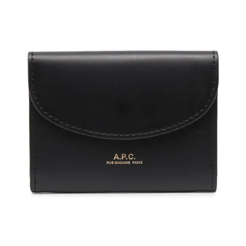 A.p.c. , Black Wallets with Business Card Holder ,Black female, Sizes: ONE SIZE
