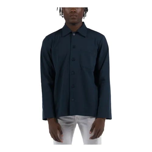 A.p.c. , Casual Shirt ,Blue male, Sizes: