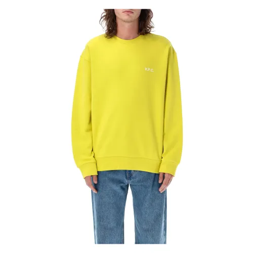A.p.c. , Classic Clint Sweater ,Yellow male, Sizes: