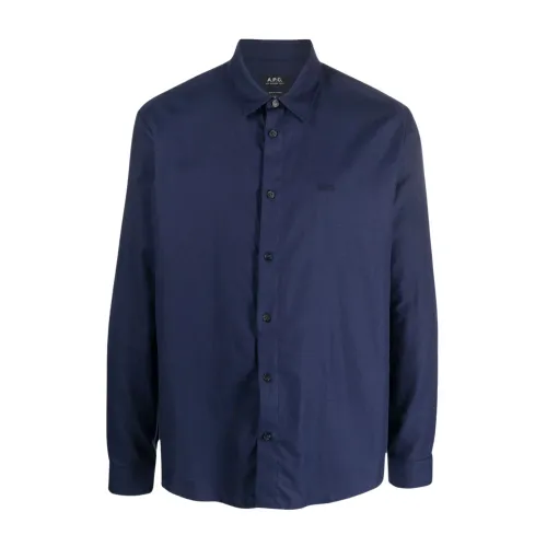 A.p.c. , Cotton Shirt, 100% Cotton ,Blue male, Sizes: