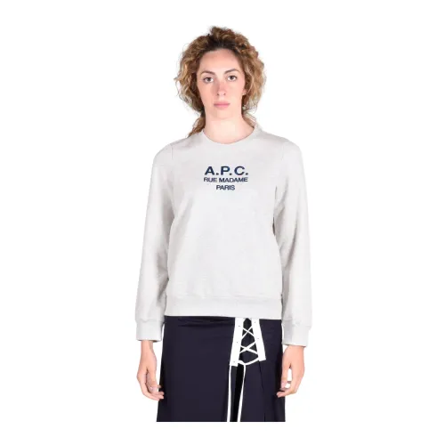 A.p.c. , Cotton Sweatshirts ,Gray female, Sizes: