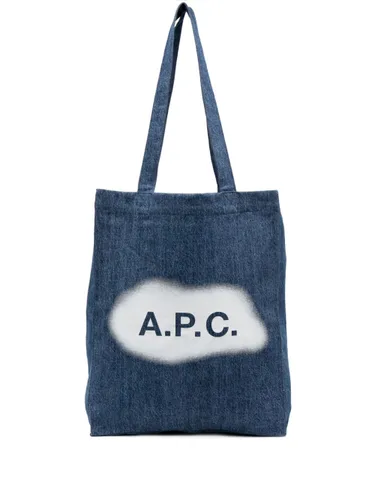 A.P.C. Lou denim tote bag - Blue