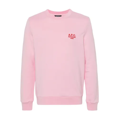 A.p.c. , Mens Clothing Sweatshirts Pink Ss24 ,Pink male, Sizes: