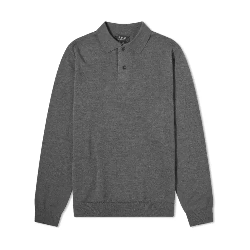 A.p.c. , Polo Shirt ,Gray male, Sizes: