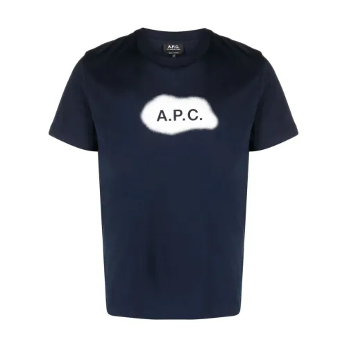 A.p.c. , Τ-shirt ,Blue male, Sizes: