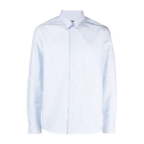 A.p.c. , Striped Cotton Shirt Greg ,Blue male, Sizes: