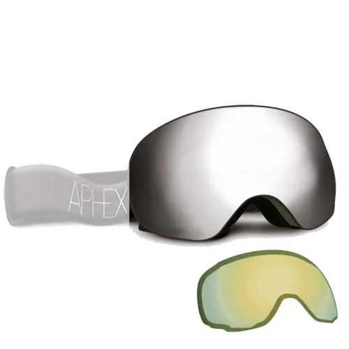 Aphex XPR Goggles - Silver S3 & S1 Yellow Lens: Khaki Colour: Khak